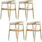 Scandinavian Design Cane Back Dining Chairs Fabric Dining Side Chair for Kitchen Beige 4 Piece Set Clearhalo ' kitchen&dining_furn' 'Dining Chairs' 'Dining Tables & Seating' 'dining_chair' 'furn' 'furn_dining_chair' 'Furniture' 'furniture_dining_chair' 'Kitchen & Dining Furniture' 'kitchen' 4511007