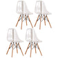 Wood Scandinavian Kitchen Dining Room Chair Solid Back Side Chair Clear Set of 4 Clearhalo ' kitchen&dining_furn' 'Dining Chairs' 'Dining Tables & Seating' 'dining_chair' 'Furniture' 'furniture_dining_chair' 'Kitchen & Dining Furniture' 'kitchen' 4511029