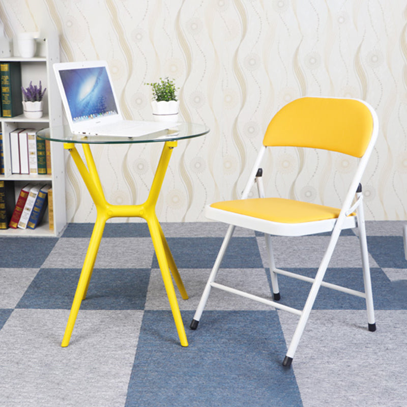 Contemporary Style Dining Chair Dining Armless Folding Side Chair with Metal Legs Clearhalo ' kitchen&dining_furn' 'Dining Chairs' 'Dining Tables & Seating' 'dining_chair' 'furn' 'furn_dining_chair' 'Furniture' 'furniture_dining_chair' 'Kitchen & Dining Furniture' 'kitchen' 4511041