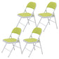 Contemporary Style Dining Chair Dining Armless Folding Side Chair with Metal Legs Light Green 4 Piece Set Clearhalo ' kitchen&dining_furn' 'Dining Chairs' 'Dining Tables & Seating' 'dining_chair' 'furn' 'furn_dining_chair' 'Furniture' 'furniture_dining_chair' 'Kitchen & Dining Furniture' 'kitchen' 4511047