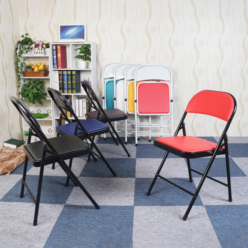 Contemporary Style Dining Chair Dining Armless Folding Side Chair with Metal Legs Clearhalo ' kitchen&dining_furn' 'Dining Chairs' 'Dining Tables & Seating' 'dining_chair' 'furn' 'furn_dining_chair' 'Furniture' 'furniture_dining_chair' 'Kitchen & Dining Furniture' 'kitchen' 4511048