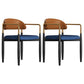 Modern Home Upholstered Arm Chair Matte Finish Open Back Dining Chair Blue-Brown 2 Piece Set Clearhalo ' kitchen&dining_furn' 'Dining Chairs' 'Dining Tables & Seating' 'dining_chair' 'furn' 'furn_dining_chair' 'Furniture' 'furniture_dining_chair' 'Kitchen & Dining Furniture' 'kitchen' 4511068