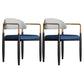 Modern Home Upholstered Arm Chair Matte Finish Open Back Dining Chair Gray-Blue 2 Piece Set Clearhalo ' kitchen&dining_furn' 'Dining Chairs' 'Dining Tables & Seating' 'dining_chair' 'furn' 'furn_dining_chair' 'Furniture' 'furniture_dining_chair' 'Kitchen & Dining Furniture' 'kitchen' 4511072