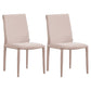 Designer Style Home Leather Side Chair Matte Finish Solid Back Dining Chair Pink 2 Piece Set Clearhalo ' kitchen&dining_furn' 'Dining Chairs' 'Dining Tables & Seating' 'dining_chair' 'furn' 'furn_dining_chair' 'Furniture' 'furniture_dining_chair' 'Kitchen & Dining Furniture' 'kitchen' 4511081