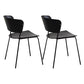 Plastic Scandinavian Indoor-Outdoor Side Chair Open Back Chair Black 2 Piece Set Clearhalo ' kitchen&dining_furn' 'Dining Chairs' 'Dining Tables & Seating' 'dining_chair' 'furn' 'furn_dining_chair' 'Furniture' 'furniture_dining_chair' 'Kitchen & Dining Furniture' 'kitchen' 4511104