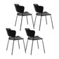 Plastic Scandinavian Indoor-Outdoor Side Chair Open Back Chair Black 4 Piece Set Clearhalo ' kitchen&dining_furn' 'Dining Chairs' 'Dining Tables & Seating' 'dining_chair' 'furn' 'furn_dining_chair' 'Furniture' 'furniture_dining_chair' 'Kitchen & Dining Furniture' 'kitchen' 4511106