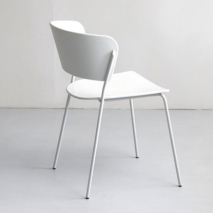 Plastic Scandinavian Indoor-Outdoor Side Chair Open Back Chair White 1 Piece Clearhalo ' kitchen&dining_furn' 'Dining Chairs' 'Dining Tables & Seating' 'dining_chair' 'furn' 'furn_dining_chair' 'Furniture' 'furniture_dining_chair' 'Kitchen & Dining Furniture' 'kitchen' 4511108