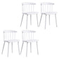 Plastic Scandinavian Kitchen Dining Room Chair Windsor Back Side Chair White Set of 4 Clearhalo ' kitchen&dining_furn' 'Dining Chairs' 'Dining Tables & Seating' 'dining_chair' 'Furniture' 'furniture_dining_chair' 'Kitchen & Dining Furniture' 'kitchen' 4511119