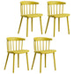 Plastic Scandinavian Kitchen Dining Room Chair Windsor Back Side Chair Yellow Set of 4 Clearhalo ' kitchen&dining_furn' 'Dining Chairs' 'Dining Tables & Seating' 'dining_chair' 'Furniture' 'furniture_dining_chair' 'Kitchen & Dining Furniture' 'kitchen' 4511124