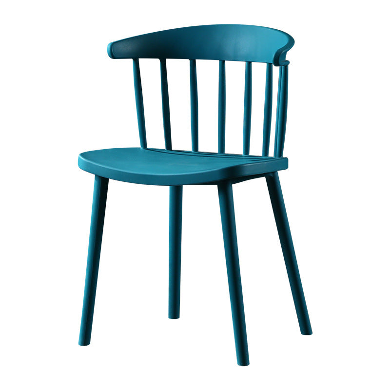 Plastic Scandinavian Kitchen Dining Room Chair Windsor Back Side Chair Clearhalo ' kitchen&dining_furn' 'Dining Chairs' 'Dining Tables & Seating' 'dining_chair' 'Furniture' 'furniture_dining_chair' 'Kitchen & Dining Furniture' 'kitchen' 4511125