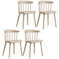 Plastic Scandinavian Kitchen Dining Room Chair Windsor Back Side Chair Camel Set of 4 Clearhalo ' kitchen&dining_furn' 'Dining Chairs' 'Dining Tables & Seating' 'dining_chair' 'Furniture' 'furniture_dining_chair' 'Kitchen & Dining Furniture' 'kitchen' 4511128