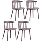 Plastic Scandinavian Kitchen Dining Room Chair Windsor Back Side Chair Coffee Set of 4 Clearhalo ' kitchen&dining_furn' 'Dining Chairs' 'Dining Tables & Seating' 'dining_chair' 'Furniture' 'furniture_dining_chair' 'Kitchen & Dining Furniture' 'kitchen' 4511130