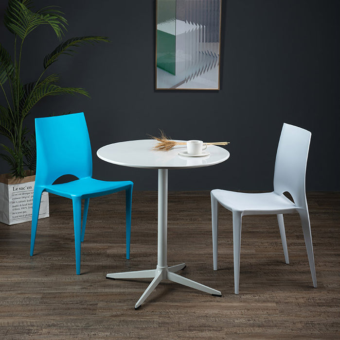 Plastic Scandinavian Kitchen Dining Room Chair Open Back Side Chair Clearhalo ' kitchen&dining_furn' 'Dining Chairs' 'Dining Tables & Seating' 'dining_chair' 'Furniture' 'furniture_dining_chair' 'Kitchen & Dining Furniture' 'kitchen' 4511135