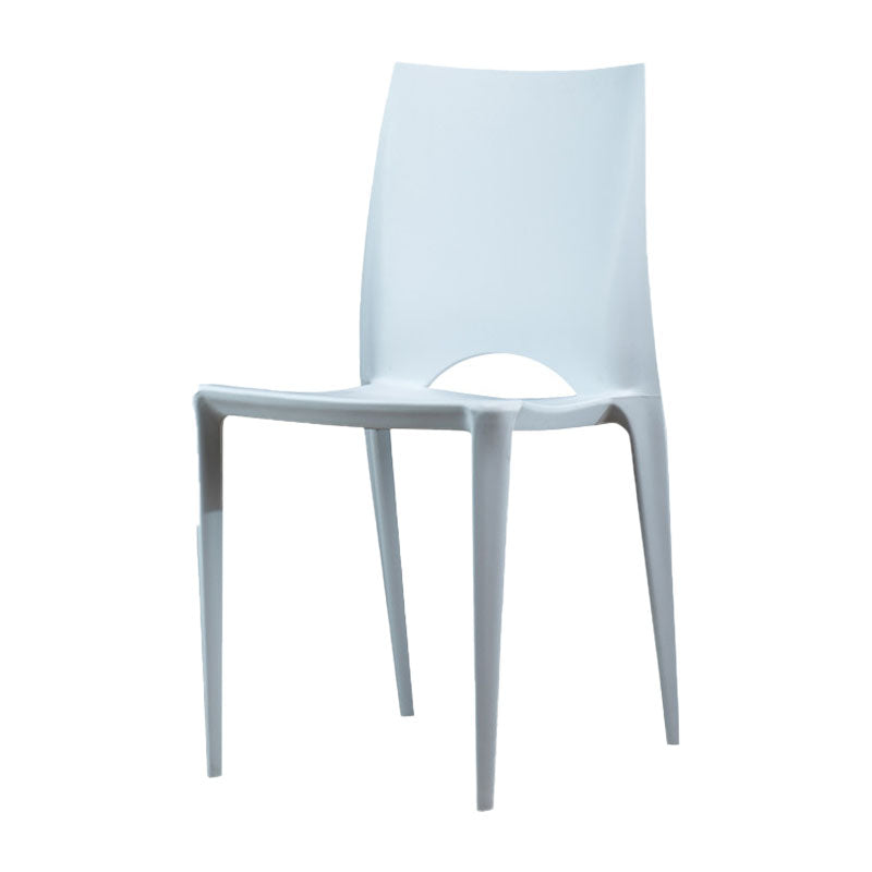 Plastic Scandinavian Kitchen Dining Room Chair Open Back Side Chair White 1 Piece Clearhalo ' kitchen&dining_furn' 'Dining Chairs' 'Dining Tables & Seating' 'dining_chair' 'Furniture' 'furniture_dining_chair' 'Kitchen & Dining Furniture' 'kitchen' 4511136