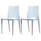Plastic Scandinavian Kitchen Dining Room Chair Open Back Side Chair White Set of 2 Clearhalo ' kitchen&dining_furn' 'Dining Chairs' 'Dining Tables & Seating' 'dining_chair' 'Furniture' 'furniture_dining_chair' 'Kitchen & Dining Furniture' 'kitchen' 4511137