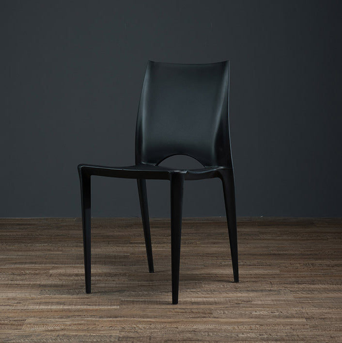 Plastic Scandinavian Kitchen Dining Room Chair Open Back Side Chair Clearhalo ' kitchen&dining_furn' 'Dining Chairs' 'Dining Tables & Seating' 'dining_chair' 'Furniture' 'furniture_dining_chair' 'Kitchen & Dining Furniture' 'kitchen' 4511140