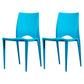 Plastic Scandinavian Kitchen Dining Room Chair Open Back Side Chair Blue Set of 2 Clearhalo ' kitchen&dining_furn' 'Dining Chairs' 'Dining Tables & Seating' 'dining_chair' 'Furniture' 'furniture_dining_chair' 'Kitchen & Dining Furniture' 'kitchen' 4511149