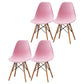 Wood Scandinavian Indoor-Outdoor Chair Solid Back Side Chair Pink Set of 4 Clearhalo ' kitchen&dining_furn' 'Dining Chairs' 'Dining Tables & Seating' 'dining_chair' 'Furniture' 'furniture_dining_chair' 'Kitchen & Dining Furniture' 'kitchen' 4511166