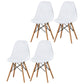 Wood Scandinavian Indoor-Outdoor Chair Solid Back Side Chair White Set of 4 Clearhalo ' kitchen&dining_furn' 'Dining Chairs' 'Dining Tables & Seating' 'dining_chair' 'Furniture' 'furniture_dining_chair' 'Kitchen & Dining Furniture' 'kitchen' 4511172