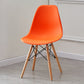 Wood Scandinavian Indoor-Outdoor Chair Solid Back Side Chair Orange 1 Piece Clearhalo ' kitchen&dining_furn' 'Dining Chairs' 'Dining Tables & Seating' 'dining_chair' 'Furniture' 'furniture_dining_chair' 'Kitchen & Dining Furniture' 'kitchen' 4511173