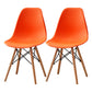 Wood Scandinavian Indoor-Outdoor Chair Solid Back Side Chair Orange Set of 2 Clearhalo ' kitchen&dining_furn' 'Dining Chairs' 'Dining Tables & Seating' 'dining_chair' 'Furniture' 'furniture_dining_chair' 'Kitchen & Dining Furniture' 'kitchen' 4511176