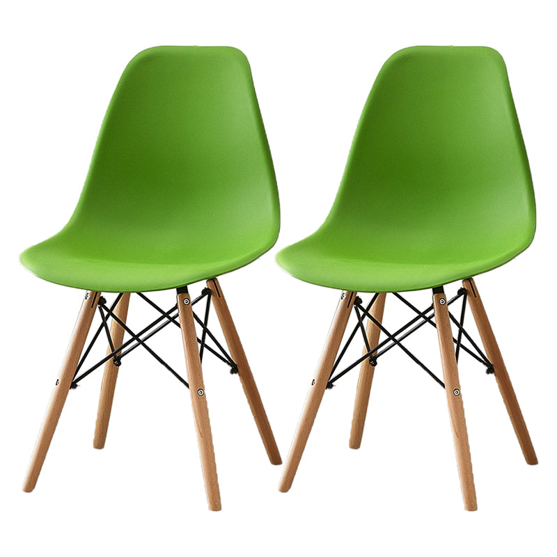 Wood Scandinavian Indoor-Outdoor Chair Solid Back Side Chair Green Set of 2 Clearhalo ' kitchen&dining_furn' 'Dining Chairs' 'Dining Tables & Seating' 'dining_chair' 'Furniture' 'furniture_dining_chair' 'Kitchen & Dining Furniture' 'kitchen' 4511181
