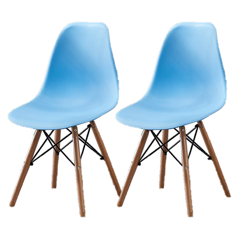 Wood Scandinavian Indoor-Outdoor Chair Solid Back Side Chair Blue Set of 2 Clearhalo ' kitchen&dining_furn' 'Dining Chairs' 'Dining Tables & Seating' 'dining_chair' 'Furniture' 'furniture_dining_chair' 'Kitchen & Dining Furniture' 'kitchen' 4511187