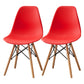 Wood Scandinavian Indoor-Outdoor Chair Solid Back Side Chair Red Set of 2 Clearhalo ' kitchen&dining_furn' 'Dining Chairs' 'Dining Tables & Seating' 'dining_chair' 'Furniture' 'furniture_dining_chair' 'Kitchen & Dining Furniture' 'kitchen' 4511190
