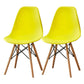 Wood Scandinavian Indoor-Outdoor Chair Solid Back Side Chair Yellow Set of 2 Clearhalo ' kitchen&dining_furn' 'Dining Chairs' 'Dining Tables & Seating' 'dining_chair' 'Furniture' 'furniture_dining_chair' 'Kitchen & Dining Furniture' 'kitchen' 4511196