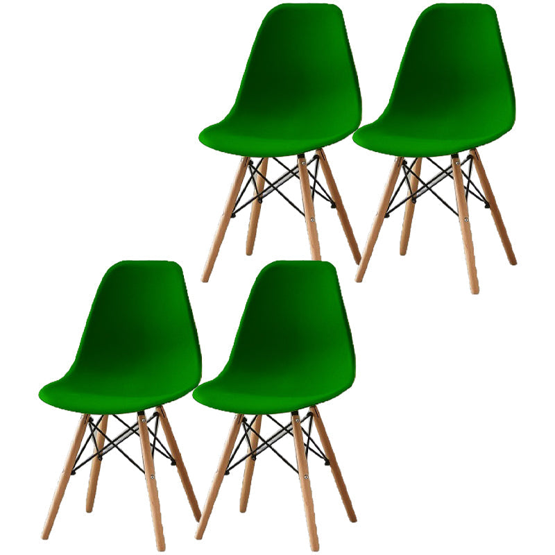 Wood Scandinavian Indoor-Outdoor Chair Solid Back Side Chair Blackish Green Set of 4 Clearhalo ' kitchen&dining_furn' 'Dining Chairs' 'Dining Tables & Seating' 'dining_chair' 'Furniture' 'furniture_dining_chair' 'Kitchen & Dining Furniture' 'kitchen' 4511200