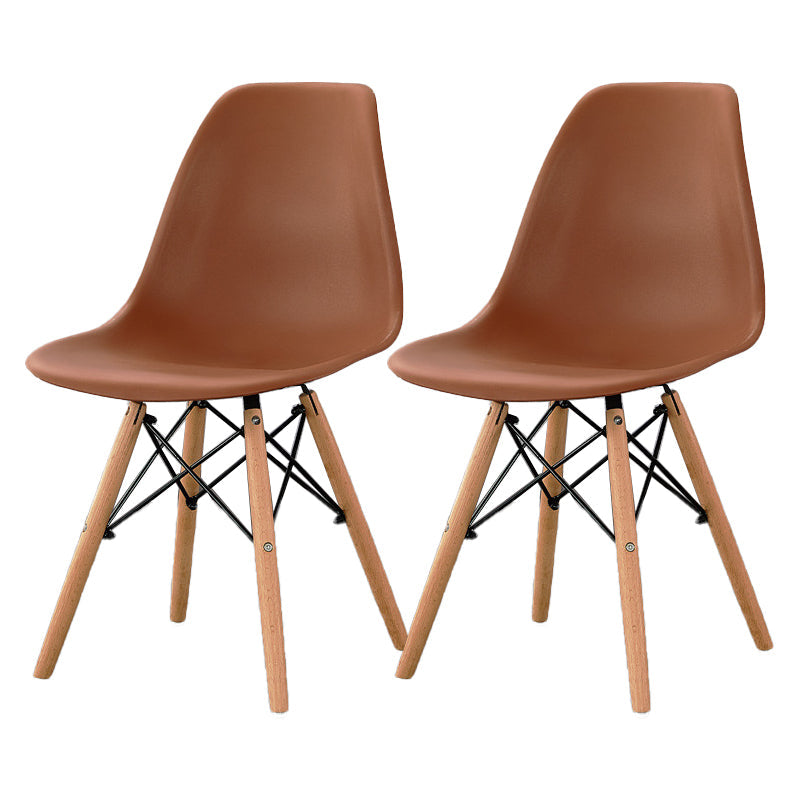 Wood Scandinavian Indoor-Outdoor Chair Solid Back Side Chair Coffee Set of 2 Clearhalo ' kitchen&dining_furn' 'Dining Chairs' 'Dining Tables & Seating' 'dining_chair' 'Furniture' 'furniture_dining_chair' 'Kitchen & Dining Furniture' 'kitchen' 4511202