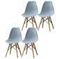 Wood Scandinavian Indoor-Outdoor Chair Solid Back Side Chair Light Gray Set of 4 Clearhalo ' kitchen&dining_furn' 'Dining Chairs' 'Dining Tables & Seating' 'dining_chair' 'Furniture' 'furniture_dining_chair' 'Kitchen & Dining Furniture' 'kitchen' 4511206