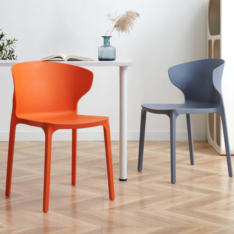 Scandinavian Plastic Kitchen Dining Room Chair Wingback Side Chair Clearhalo ' kitchen&dining_furn' 'Dining Chairs' 'Dining Tables & Seating' 'dining_chair' 'Furniture' 'furniture_dining_chair' 'Kitchen & Dining Furniture' 'kitchen' 4511225