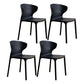 Scandinavian Plastic Kitchen Dining Room Chair Wingback Side Chair Black Set of 4 Clearhalo ' kitchen&dining_furn' 'Dining Chairs' 'Dining Tables & Seating' 'dining_chair' 'Furniture' 'furniture_dining_chair' 'Kitchen & Dining Furniture' 'kitchen' 4511226