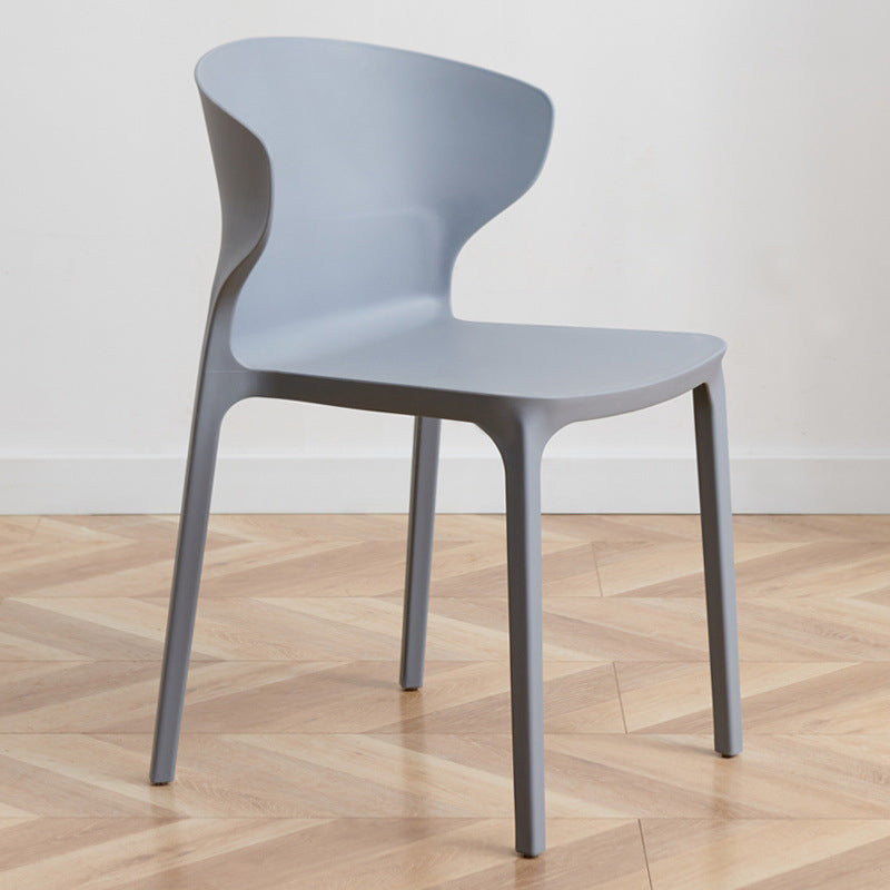 Scandinavian Plastic Kitchen Dining Room Chair Wingback Side Chair Light Gray 1 Piece Clearhalo ' kitchen&dining_furn' 'Dining Chairs' 'Dining Tables & Seating' 'dining_chair' 'Furniture' 'furniture_dining_chair' 'Kitchen & Dining Furniture' 'kitchen' 4511235