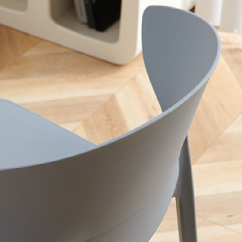 Scandinavian Plastic Kitchen Dining Room Chair Wingback Side Chair Clearhalo ' kitchen&dining_furn' 'Dining Chairs' 'Dining Tables & Seating' 'dining_chair' 'Furniture' 'furniture_dining_chair' 'Kitchen & Dining Furniture' 'kitchen' 4511238