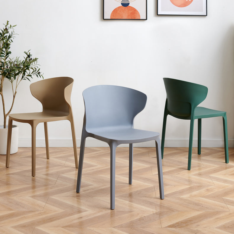 Scandinavian Plastic Kitchen Dining Room Chair Wingback Side Chair Clearhalo ' kitchen&dining_furn' 'Dining Chairs' 'Dining Tables & Seating' 'dining_chair' 'Furniture' 'furniture_dining_chair' 'Kitchen & Dining Furniture' 'kitchen' 4511242