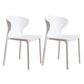 Scandinavian Plastic Kitchen Dining Room Chair Wingback Side Chair White Set of 2 Clearhalo ' kitchen&dining_furn' 'Dining Chairs' 'Dining Tables & Seating' 'dining_chair' 'Furniture' 'furniture_dining_chair' 'Kitchen & Dining Furniture' 'kitchen' 4511243