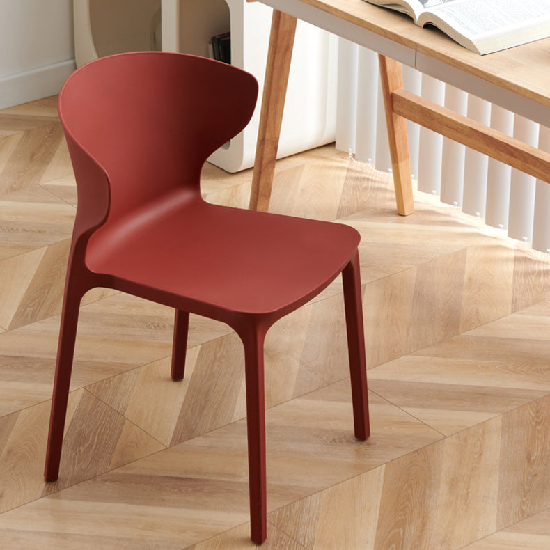 Scandinavian Plastic Kitchen Dining Room Chair Wingback Side Chair Clearhalo ' kitchen&dining_furn' 'Dining Chairs' 'Dining Tables & Seating' 'dining_chair' 'Furniture' 'furniture_dining_chair' 'Kitchen & Dining Furniture' 'kitchen' 4511245