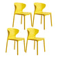 Scandinavian Plastic Kitchen Dining Room Chair Wingback Side Chair Yellow Set of 4 Clearhalo ' kitchen&dining_furn' 'Dining Chairs' 'Dining Tables & Seating' 'dining_chair' 'Furniture' 'furniture_dining_chair' 'Kitchen & Dining Furniture' 'kitchen' 4511251