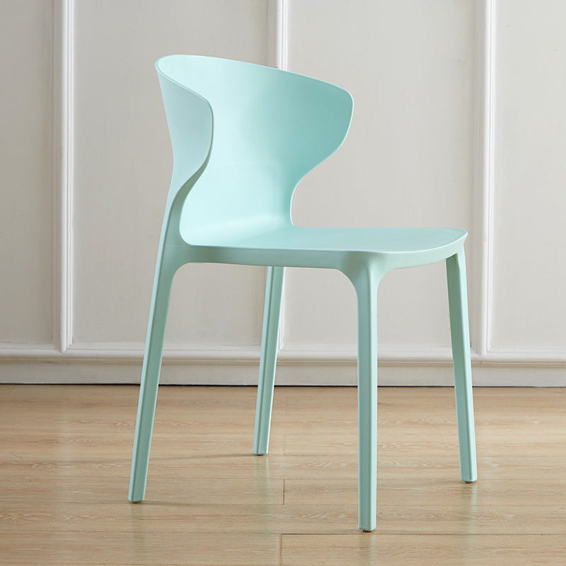 Scandinavian Plastic Kitchen Dining Room Chair Wingback Side Chair Blue 1 Piece Clearhalo ' kitchen&dining_furn' 'Dining Chairs' 'Dining Tables & Seating' 'dining_chair' 'Furniture' 'furniture_dining_chair' 'Kitchen & Dining Furniture' 'kitchen' 4511252