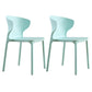Scandinavian Plastic Kitchen Dining Room Chair Wingback Side Chair Blue Set of 2 Clearhalo ' kitchen&dining_furn' 'Dining Chairs' 'Dining Tables & Seating' 'dining_chair' 'Furniture' 'furniture_dining_chair' 'Kitchen & Dining Furniture' 'kitchen' 4511253