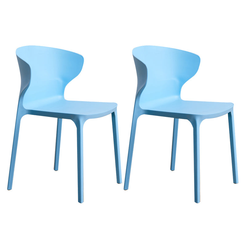 Scandinavian Plastic Kitchen Dining Room Chair Wingback Side Chair Light Blue Set of 2 Clearhalo ' kitchen&dining_furn' 'Dining Chairs' 'Dining Tables & Seating' 'dining_chair' 'Furniture' 'furniture_dining_chair' 'Kitchen & Dining Furniture' 'kitchen' 4511256