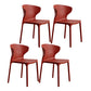Scandinavian Plastic Kitchen Dining Room Chair Wingback Side Chair Burgundy Set of 4 Clearhalo ' kitchen&dining_furn' 'Dining Chairs' 'Dining Tables & Seating' 'dining_chair' 'Furniture' 'furniture_dining_chair' 'Kitchen & Dining Furniture' 'kitchen' 4511263