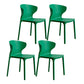 Scandinavian Plastic Kitchen Dining Room Chair Wingback Side Chair Dark Green Set of 4 Clearhalo ' kitchen&dining_furn' 'Dining Chairs' 'Dining Tables & Seating' 'dining_chair' 'Furniture' 'furniture_dining_chair' 'Kitchen & Dining Furniture' 'kitchen' 4511266