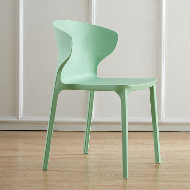 Scandinavian Plastic Kitchen Dining Room Chair Wingback Side Chair Lemon Green 1 Piece Clearhalo ' kitchen&dining_furn' 'Dining Chairs' 'Dining Tables & Seating' 'dining_chair' 'Furniture' 'furniture_dining_chair' 'Kitchen & Dining Furniture' 'kitchen' 4511267
