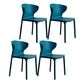 Scandinavian Plastic Kitchen Dining Room Chair Wingback Side Chair Dark Blue Set of 4 Clearhalo ' kitchen&dining_furn' 'Dining Chairs' 'Dining Tables & Seating' 'dining_chair' 'Furniture' 'furniture_dining_chair' 'Kitchen & Dining Furniture' 'kitchen' 4511272