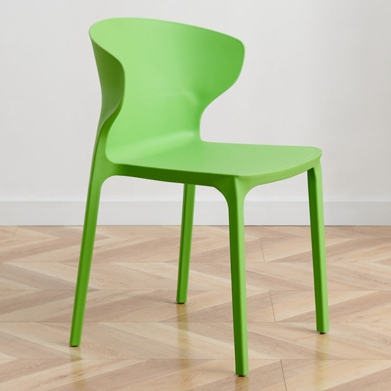 Scandinavian Plastic Kitchen Dining Room Chair Wingback Side Chair Fruit Green 1 Piece Clearhalo ' kitchen&dining_furn' 'Dining Chairs' 'Dining Tables & Seating' 'dining_chair' 'Furniture' 'furniture_dining_chair' 'Kitchen & Dining Furniture' 'kitchen' 4511276
