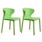 Scandinavian Plastic Kitchen Dining Room Chair Wingback Side Chair Fruit Green Set of 2 Clearhalo ' kitchen&dining_furn' 'Dining Chairs' 'Dining Tables & Seating' 'dining_chair' 'Furniture' 'furniture_dining_chair' 'Kitchen & Dining Furniture' 'kitchen' 4511277