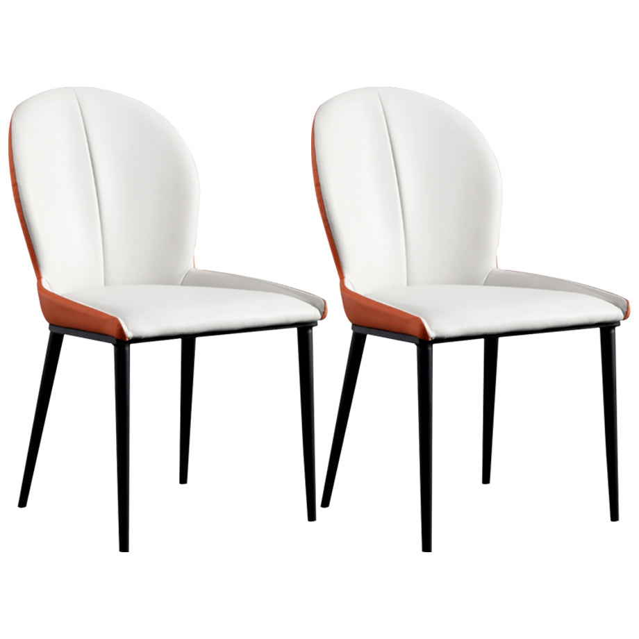 Modern Style Kitchen Metal Dining Chairs Wingback Dining Arm Side Chair Grey 2 Piece Set Clearhalo ' kitchen&dining_furn' 'Dining Chairs' 'Dining Tables & Seating' 'dining_chair' 'furn' 'furn_dining_chair' 'Furniture' 'furniture_dining_chair' 'Kitchen & Dining Furniture' 'kitchen' 4511283